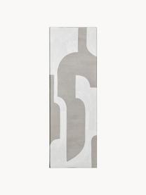 Handgemaakte canvas print Relief, Frame: gepoedercoat metaal, Gebroken wit, beige, B 30 x H 90 cm