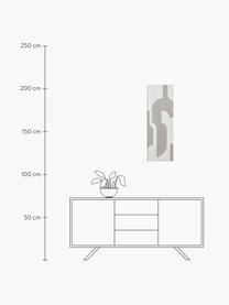 Tableau sur toile artisanal Relief, Blanc cassé, beige, larg. 30 x haut. 90 cm