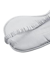Seiden-Schlafmaske Silke, Vorderseite: 70% Cashmere, 30% Merinow, Riemen: 100% Seide, Dunkelgrau, Hellgrau, 21 x 9 cm