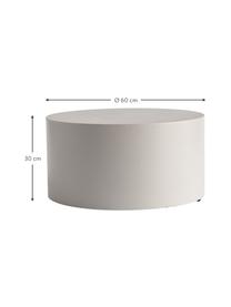 Ronde metalen salontafel Metdrum in lichtgrijs, Metaal, Lichtgrijs, Ø 60 x H 30 cm