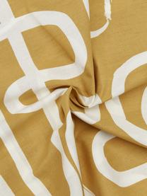 Perkálová posteľná bielizeň z organickej bavlny Malu, Žltá, 135 x 200 cm + 1 vankúš 80 x 80 cm