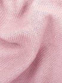 Plaid Madison met franjes, Katoen, Roze, 130 x 170 cm