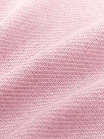 Plaid rosa con finitura a frange Madison, 100% cotone, Rosa, Larg. 140 x Lung. 170 cm