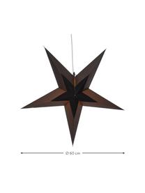 Estrella decorativa de papel Diva, Papel, Negro, Ø 60 x Al 60 cm