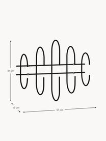 Metall-Garderobenleiste Moveo, Stahl, beschichtet, Schwarz, matt, B 51 cm