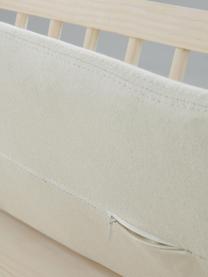 Banc pour enfants avec coussin d'assise Vimmerby, Bois de pin, tissu blanc crème, larg. 90 x prof. 39 cm