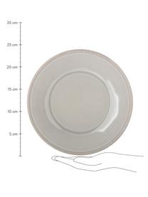 Raňajkový tanier vo vidieckom štýle Constance, 2 ks, Kamenina, Bledosivá, Ø 24 cm