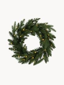 Couronne de Noël LED d'extérieur avec capteur crépusculaire Byske, Vert foncé, Ø 45 x haut. 10 cm