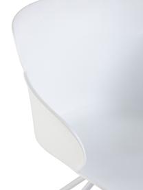 Kunststoff-Bürostuhl Eva mit Rollen, Kunststoff (PP), Weiss, B 61 x T 58 cm
