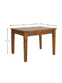 Rozkladací jedálenský stôl z akáciového dreva Chateux, Akáciové drevo, Akáciové drevo, Š 120/200 cm x H 90 cm