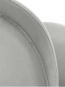 Samt-Polsterstuhl Viggo, Bezug: Samt (Polyester) Der hoch, Samt Grau, Beine Schwarz, B 49 x T 66 cm