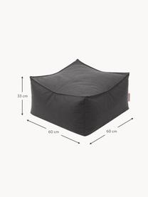 Outdoor poef Stay, Geweven stof antraciet, B 60 x H 33 cm