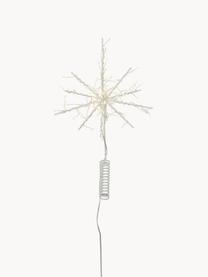 Puntale per albero a LED a batteria Glow, Struttura: metallo rivestito, Bianco, Larg. 24 x Alt. 34 cm