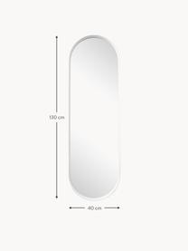 Oválné nástěnné zrcadlo Norm, Bílá, Š 40 cm, V 130 cm