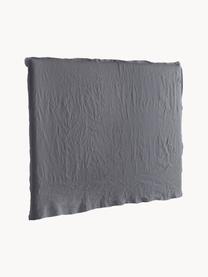 Cabecero de lino Palma, Tapizado: 100% lino, Lino gris oscuro, An 180 x Al 122 cm