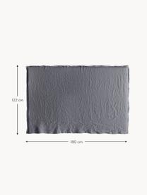 Cabecero de lino Palma, Tapizado: 100% lino, Lino gris oscuro, An 180 x Al 122 cm