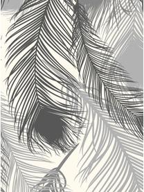 Tapete Feathery, Vinylfolie, seidenmatt, bedruckt, Schwarz, Weiß, 90 x 250 cm