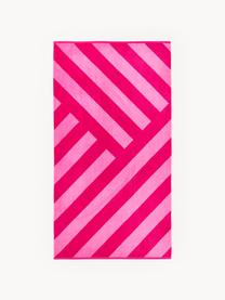 Strandtuch Suri mit Zickzack-Muster, Pink, B 90 x L 170 cm