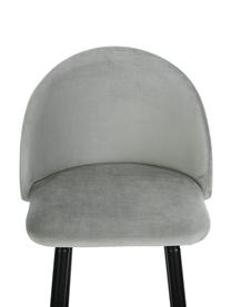 Zamatová barová stolička Amy, Zamatová sivá, Š 45 x V 103 cm