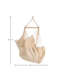 Hangstoel Brasil van katoen in beige, Beige, 130 x 160 cm