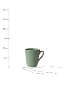 Tazas Constance, 2 uds., estilo rústico, Gres, Verde salvia, Ø 9 x Al 10 cm, 250 ml