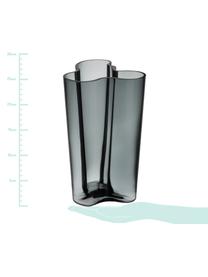 Design-Vase Alvar Aalto, Glas, Dunkelgrau, 17 x 25 cm