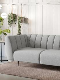 Sofa Shel (3-osobowa), Tapicerka: 100% poliester z uczuciem, Stelaż: drewno liściaste, drewno , Nogi: metal powlekany Dzięki tk, Jasny szary, S 210 x G 95 cm