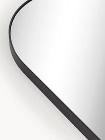 Owalne lustro ścienne z metalową ramą Lucia, Czarny, S 40 x W 140 cm