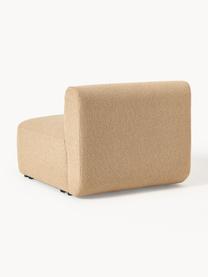 Módulo central en tejido bouclé Sofia, Tapizado: tejido bouclé (100% polié, Estructura: madera de abeto, tablero , Patas: plástico Este producto es, Bouclé beige, An 87 x F 103 cm