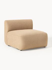 Módulo central en tejido bouclé Sofia, Tapizado: tejido bouclé (100% polié, Estructura: madera de abeto, tablero , Patas: plástico Este producto es, Bouclé beige, An 87 x F 103 cm