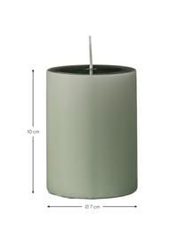 Svíčka Lulu, 4 ks, Vosk, Světle zelená, Ø 7 cm, V 10 cm