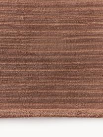 Alfombra artesanal de pelo largo texturizada Wes, 100% poliéster con certificado GRS, Terracota, An 160 x L 230 cm (Tamaño M)