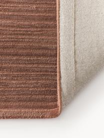 Tapis à poils longs moelleux tissé main Wes, 100 % polyester, certifié GRS, Terracotta, larg. 160 x long. 230 cm (taille M)