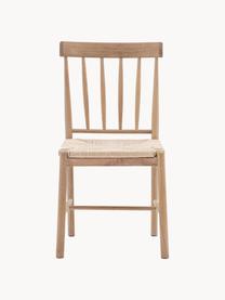 Chaises artisanales en chêne Eton, 2 pièces, Bois clair, beige clair, larg. 46 x prof. 45 cm