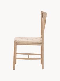 Handgemaakte eikenhouten stoelen Eton, 2 stuks, Zitvlak: touw, Frame: eikenhout, Eikenhout, lichtbeige, B 46 x D 45 cm