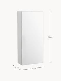 Bad-Midischrank Yoka, B 35 cm, Einlegeböden: Glas, Spanplatte mit Mela, Weiss, B 35 x H 78 cm