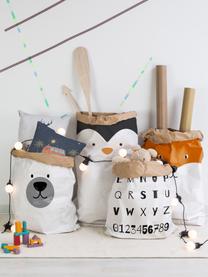 Sac de rangement Bear, Papier recyclé, Blanc, noir, gris, larg. 60 x haut. 90 cm