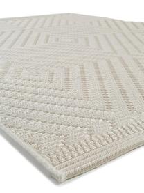 Tapis intérieur-extérieur Naoto, 100 % polypropylène, Blanc cassé, beige clair, larg. 140 x long. 200 cm (taille S)