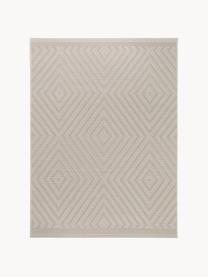 Tapis intérieur-extérieur Naoto, 100 % polypropylène, Blanc cassé, beige clair, larg. 140 x long. 200 cm (taille S)