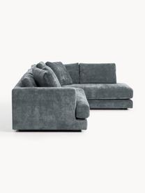 Ecksofa Tribeca, Bezug: 100 % Polyester Der strap, Gestell: Buchenholz, Kiefernholz, , Webstoff Graublau, B 274 x T 192 cm, Eckteil rechts