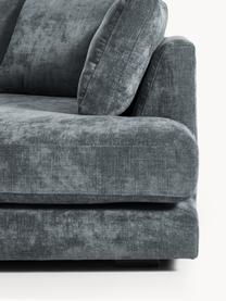 Ecksofa Tribeca, Bezug: 100 % Polyester Der strap, Gestell: Buchenholz, Kiefernholz, , Füße: Kiefernholz Dieses Produk, Webstoff Graublau, B 274 x T 192 cm, Eckteil rechts