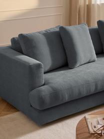 Sofa narożna Tribeca, Tapicerka: 100% poliester Dzięki tka, Stelaż: drewno bukowe, drewno sos, Nogi: drewno sosnowe Ten produk, Szaroniebieska tkanina, S 274 x G 192 cm, prawostronna