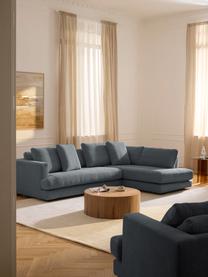 Ecksofa Tribeca, Bezug: 100 % Polyester Der strap, Gestell: Buchenholz, Kiefernholz, , Füße: Kiefernholz Dieses Produk, Webstoff Graublau, B 274 x T 192 cm, Eckteil rechts