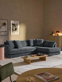 Ecksofa Tribeca, Bezug: 100 % Polyester Der strap, Gestell: Buchenholz, Kiefernholz, , Webstoff Graublau, B 274 x T 192 cm, Eckteil rechts