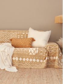 Funda de cojín texturizada con rayas Royal, 100% algodón, Amarillo, An 30 x L 60 cm