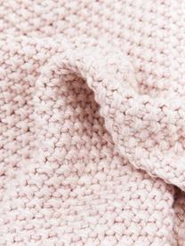 Federa arredo fatta a maglia Wilma, 100% cotone, Rosa, melangiato, Larg. 40 x Lung. 40 cm