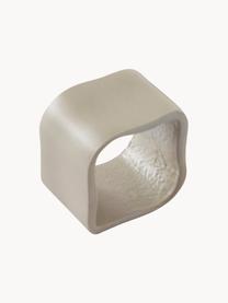 Servilleterosde metal Bille, 4 uds., Aluminio con pintura en polvo, Beige claro mate, An 5 x Al 5 cm