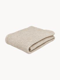 Copriletto a nido d'ape in cotone Lois, 100% cotone, Beige, Larg. 180 x Lung. 260 cm (per letti da 140 x 200 cm)