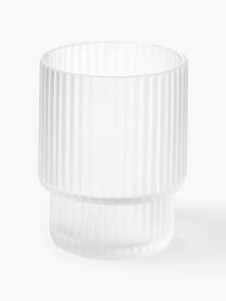 Verres à eau striés soufflés bouche Ripple, 4 élém., Verre, soufflé bouche, Translucide, mat, Ø 7 x haut. 9 cm, 200 ml