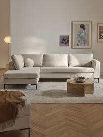 Ecksofa Luna, Bezug: 100 % Polyester, Oeko-Tex, Gestell: Massives Buchenholz, Schi, Webstoff Off White, B 280 x T 184 cm, Eckteil rechts